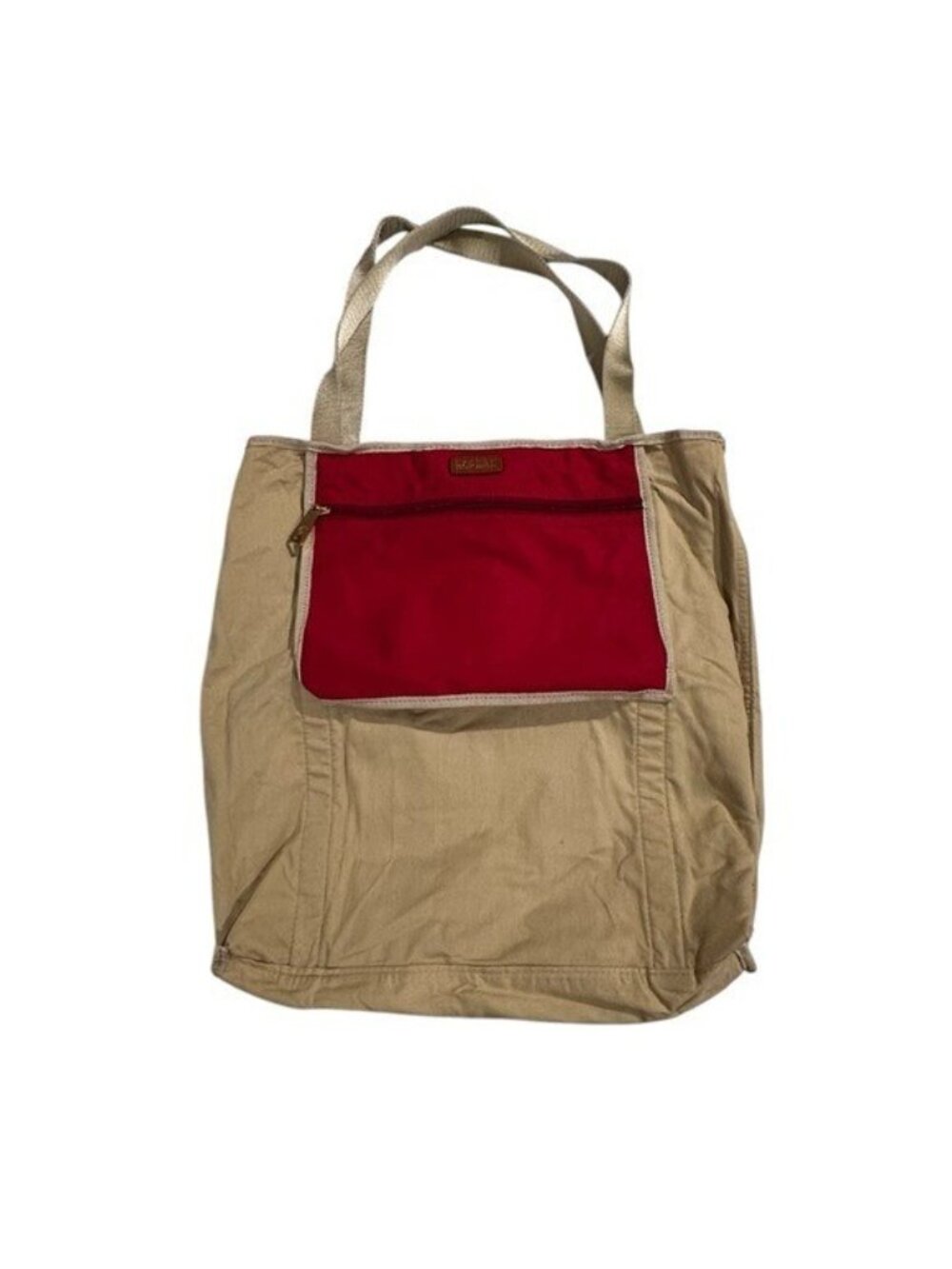 Lauren Ralph Lauren Foldable Tote Bag Red Travel Shopper Packable Preppy Resort - Picture 7 of 12